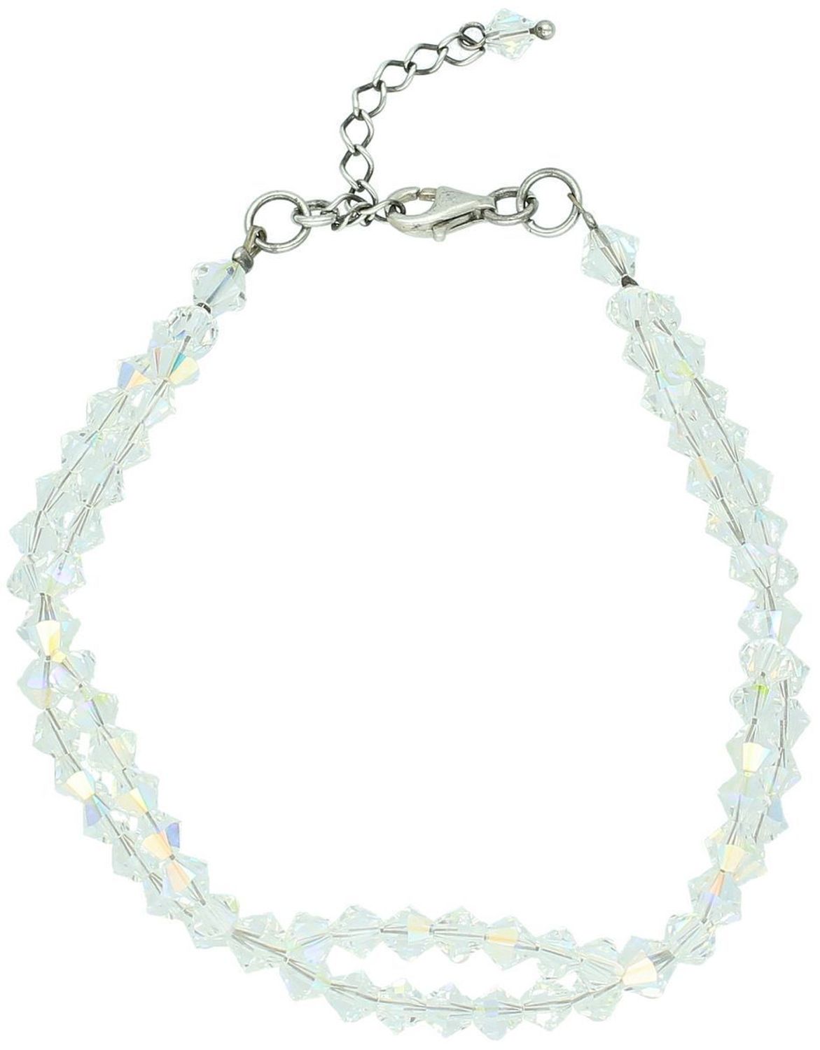 Bransoleta damska Swarovski element w kolorze opalizującym BR 485-1  wykonana ze srebra próby 925 oraz ekskluzywnych kryształów Swarovski® crystals.  Niezwykle elegancka bransoleta .  1.jpg